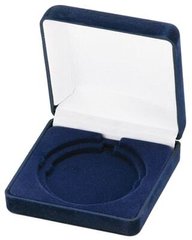 Коробка для медали синяя 90х90 мм, для медали 40-50-60-70 мм