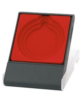 Коробка для медалі червона з прозорою кришкою